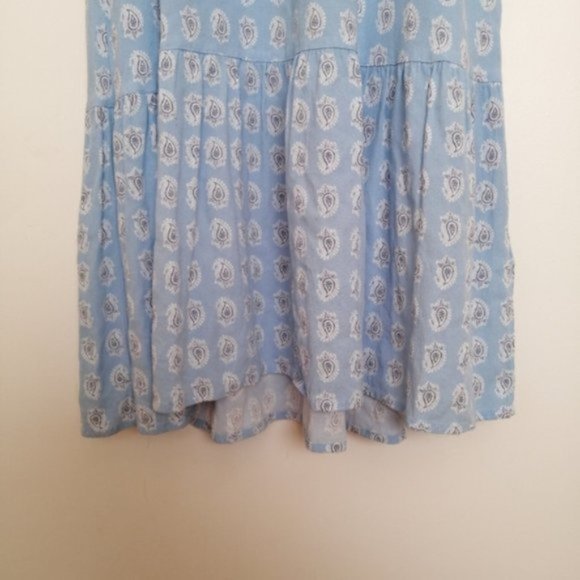 The Prairie Blue and White Strapless Maxi Dress - Picture 10 of 14